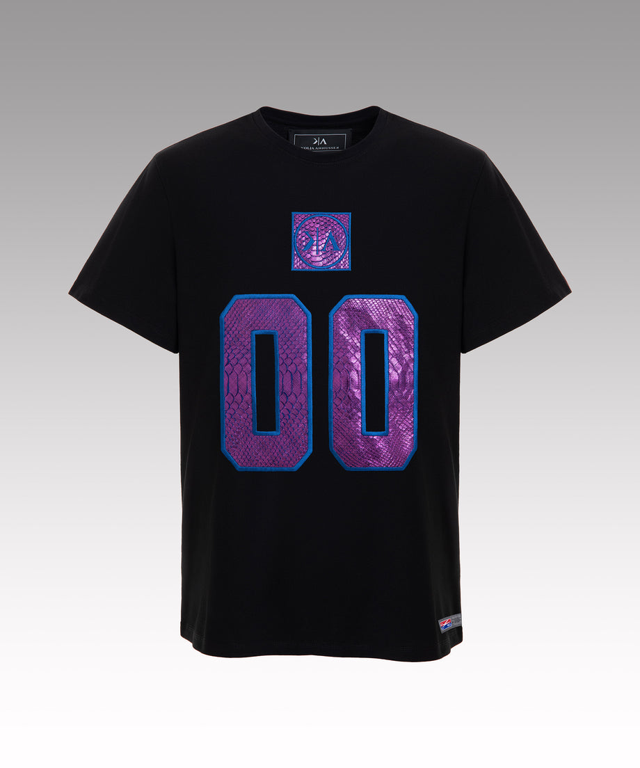 KA - Baller black cotton t-shirt purple MCL edition